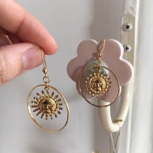 Golden Sun Hoop Earrings